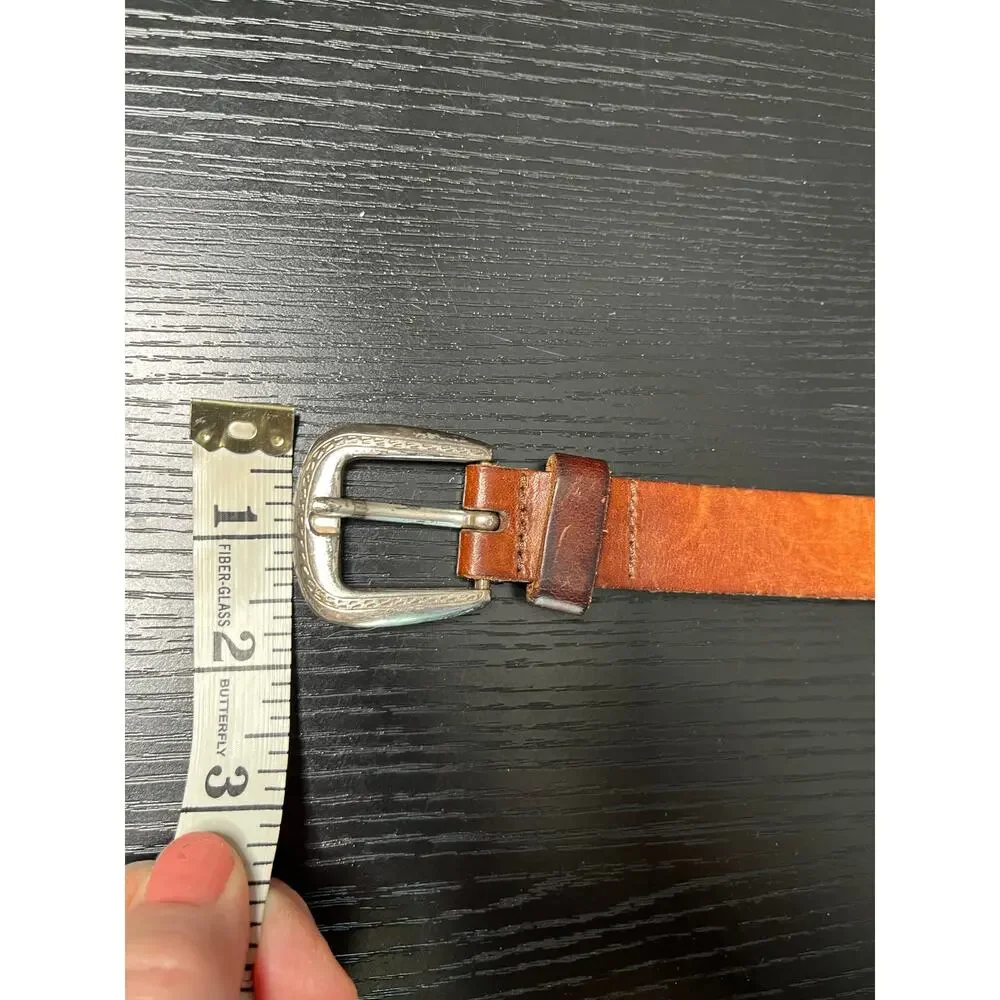 Vintage Y2K Fossil Western/Boho Style Leather Concho Belt
